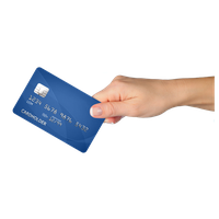Female Pic Hand Credit Holding Card