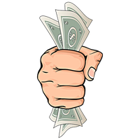 Dollars Male Holding Hand PNG Download Free