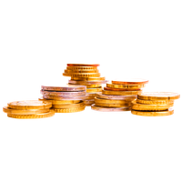 Money Coins Stack Golden Free PNG HQ