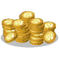 Golden Coins Stack Currency PNG Image High Quality