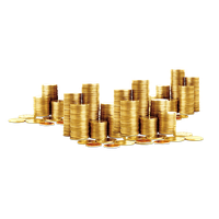 Golden Coins Stack Currency HD Image Free