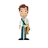 Businessman Animated Office Free Transparent Image HD