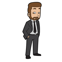 Businessman Animated Office PNG Free Photo
