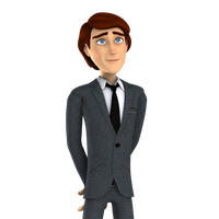 Businessman Animated Office PNG File HD