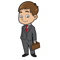 Businessman Animated Office Picture Free HD Image