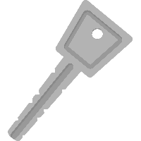 Vector Silver Key PNG File HD