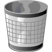 Vector Waste Can Garbage PNG File HD