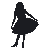 Picture Girl Vector Silhouette Dancing