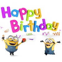 Birthday Minions Free PNG HQ