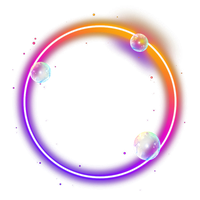 Light Circle Glow Effect Multicolored