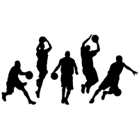 Basketball Silhouette Team Free Download PNG HQ