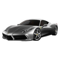 Ferrari Black Silver PNG Image High Quality