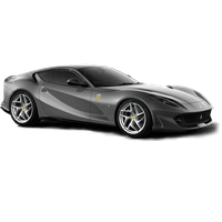 Ferrari Black Side View Free PNG HQ