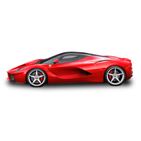 Ferrari Side Red View Free Transparent Image HQ