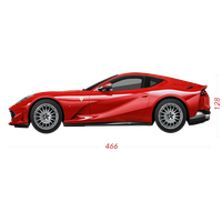 Ferrari Side Red View Free Transparent Image HD
