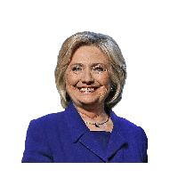 Smiling Clinton Hillary PNG Download Free