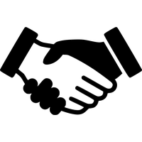 Shake Silhouette Hand PNG Image High Quality