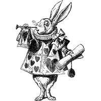 Wonderland Alice Rabbit In Free Download PNG HD