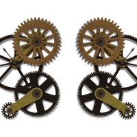 Antique Gears Colorful Free Download Image