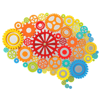 Brain Gears Colorful PNG Free Photo