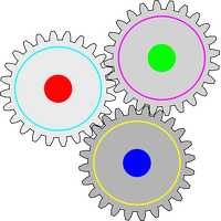 Silver Colorful Gears Download HQ