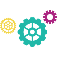 Vector Gears Colorful Free Transparent Image HD