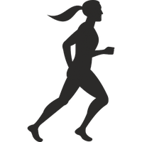 Running Vector Athlete Female PNG Image High Quality