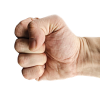 Force Punch Hand Free Clipart HD