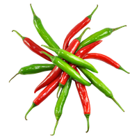 And Fresh Green Red Chilli