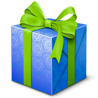 Blue Birthday Present PNG Download Free