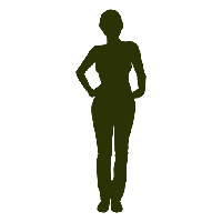 Standing Girl Vector Silhouette Free Clipart HQ