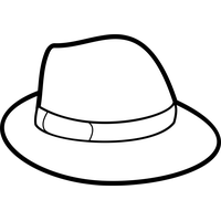 White Vector Hat Free Download Image