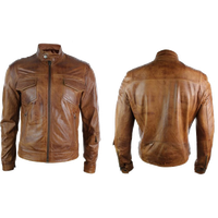 Leather Brown Jacket Download HQ