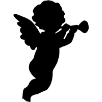 Silhouette Angel PNG Download Free