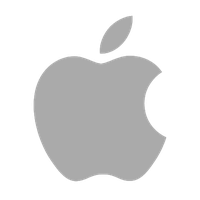 Logo Apple Grey PNG File HD