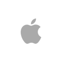 Logo Apple Grey Free PNG HQ