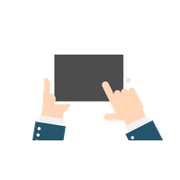 Finger Tablet Hand PNG Free Photo