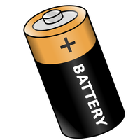 Battery Positive Cell Black PNG Free Photo