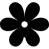 Silhouette Single Flowers Black Free Transparent Image HQ
