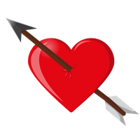 Heart Arrow Red PNG Download Free