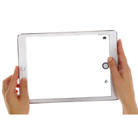 Photos Hand Tablet Holding Mockup