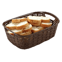 Basket Wicker Slices Bread PNG Image High Quality