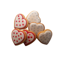 Heart Cookie Icing PNG Image High Quality