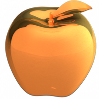 Golden Vector Apple PNG Image High Quality