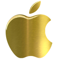 Golden Vector Apple Free HQ Image