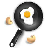 Fried Egg Pan PNG Image High Quality