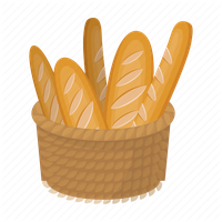 Basket Vector French Bread Free Download PNG HD