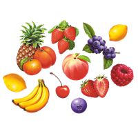 Healthy Fruits PNG File HD