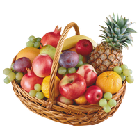 Basket Fruit Closeup Pic PNG Free Photo